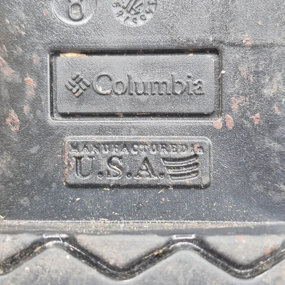 Columbia Boots Womens Size 8 Black Rubber Rain Omni-Heat Waterproof BL2607-010